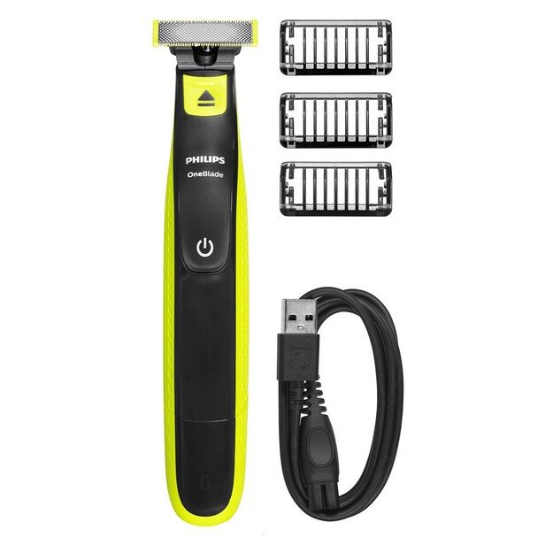 Philips Shaver | QP2724/10 OneBlade | Operating time (max) 45 min | Wet & Dry | NiMH | Black/Lime 5