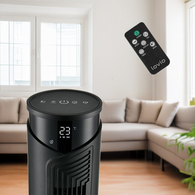 Lovio LVTF101N24C Tower Fan AirWave Black 5