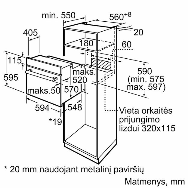 Orkaitė Bosch HBF010BA1