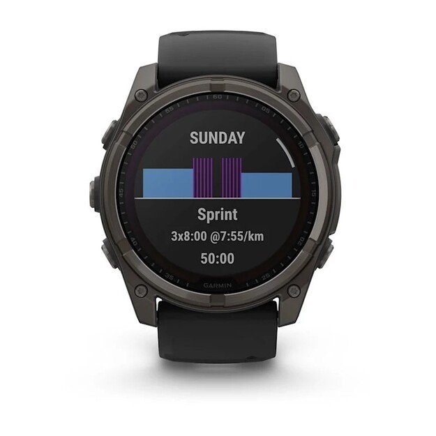 Garmin fenix 8 3.56 cm (1.4 ) 51 mm Digital 280 x 280 pixels Touchscreen Titanium Wi-Fi GPS (satellite)
