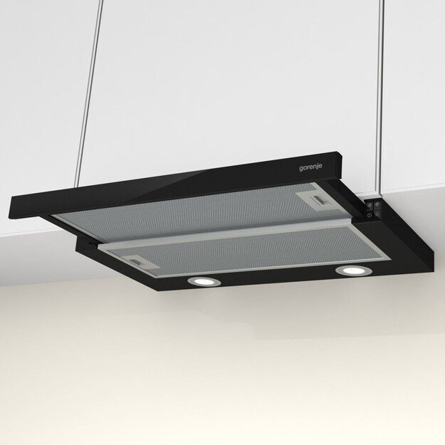 Gorenje TH62E4BG Semi built-in (pull out) Black 450 m&sup3;/h