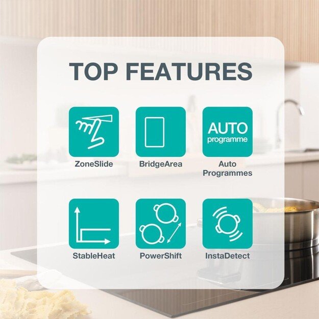 Gorenje GI8432BSCWF Black Built-in 60 cm Zone induction hob 4 zone(s) 8