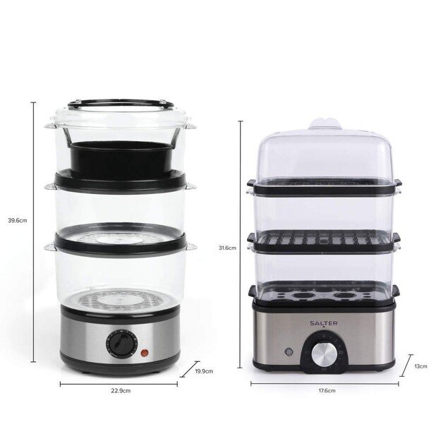 Salter EK5885VDE Compact 3-Tier Steamer