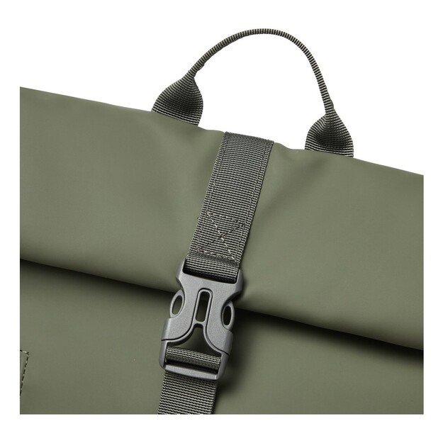 Rivacase Eden backpack Travel backpack Olive PU leather, Polyester, Recycled polyethylene terephthalate (rPET)