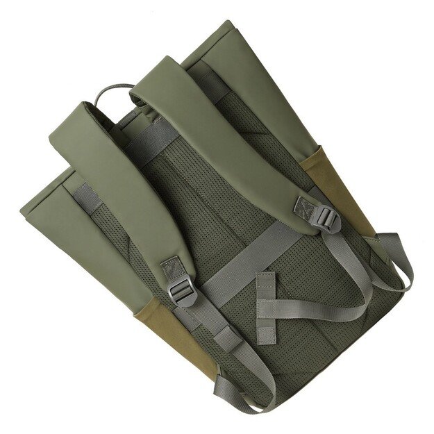 Rivacase Eden backpack Travel backpack Olive PU leather, Polyester, Recycled polyethylene terephthalate (rPET)