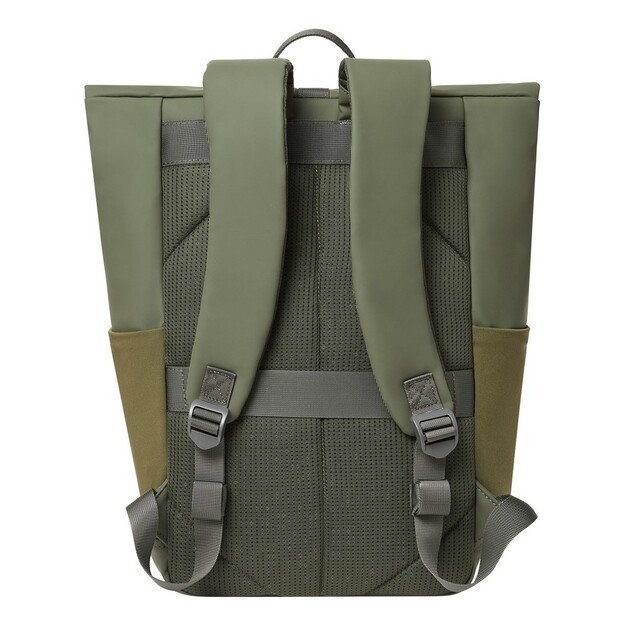 Rivacase Eden backpack Travel backpack Olive PU leather, Polyester, Recycled polyethylene terephthalate (rPET)