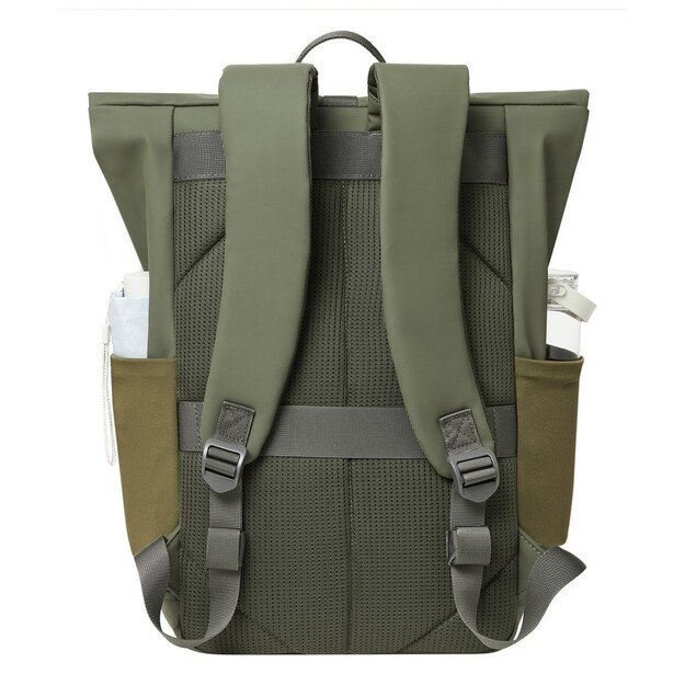 Rivacase Eden backpack Travel backpack Olive PU leather, Polyester, Recycled polyethylene terephthalate (rPET)
