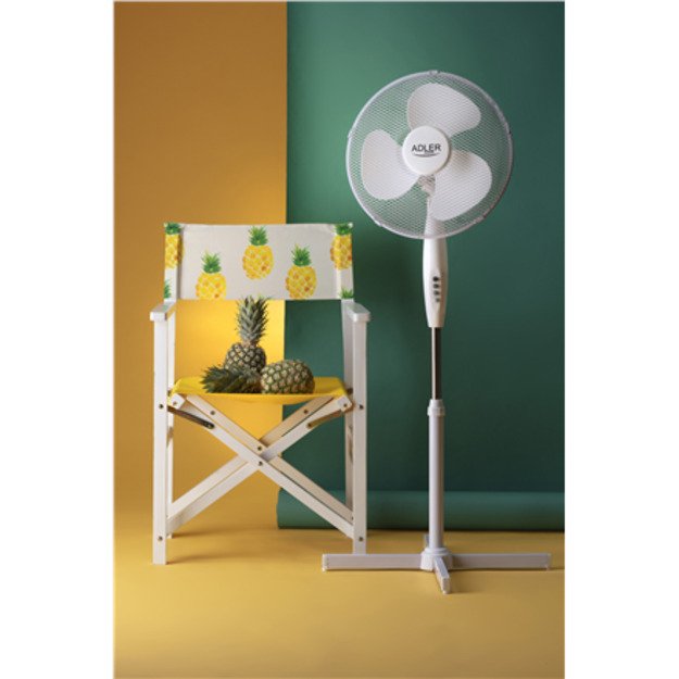 Adler | AD 7305 | Stand Fan | White | Diameter 40 cm | Number of speeds 3 | Oscillation | 45 W