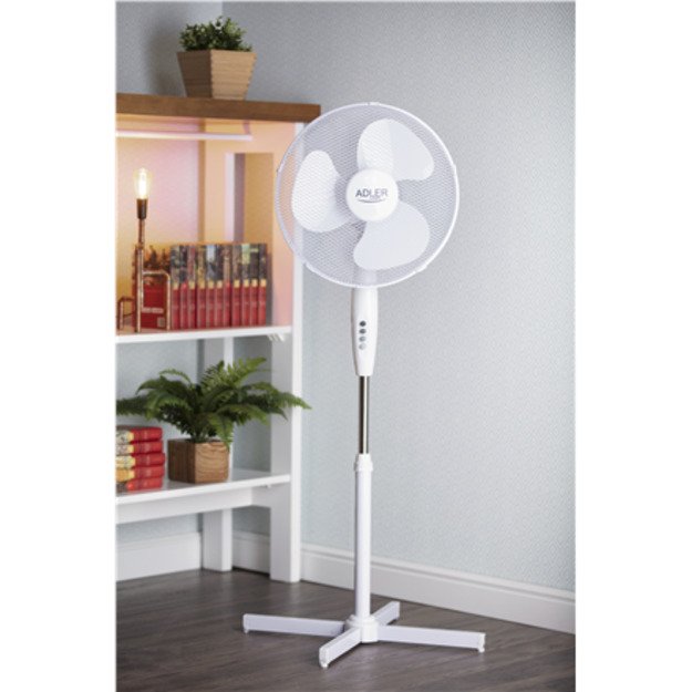 Adler | AD 7305 | Stand Fan | White | Diameter 40 cm | Number of speeds 3 | Oscillation | 45 W