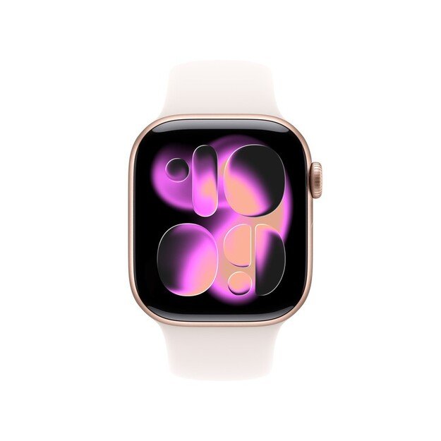 Apple Watch Series 11 GPS 42mm Rose Gold Aluminium Case with Light Blush Sport Band - S/M