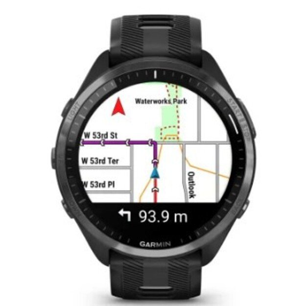 Garmin Forerunner 965 3.56 cm (1.4 ) AMOLED 47 mm Digital 454 x 454 pixels Touchscreen Black Wi-Fi GPS (satellite)
