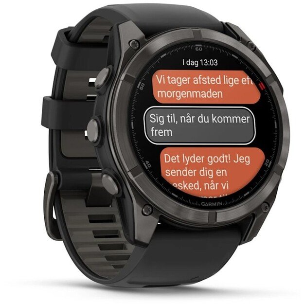 Garmin fēnix 8 Pro 3.56 cm (1.4 ) AMOLED 51 mm Digital 454 x 454 pixels Touchscreen Black, Grey, Titanium Wi-Fi GPS (satellite)