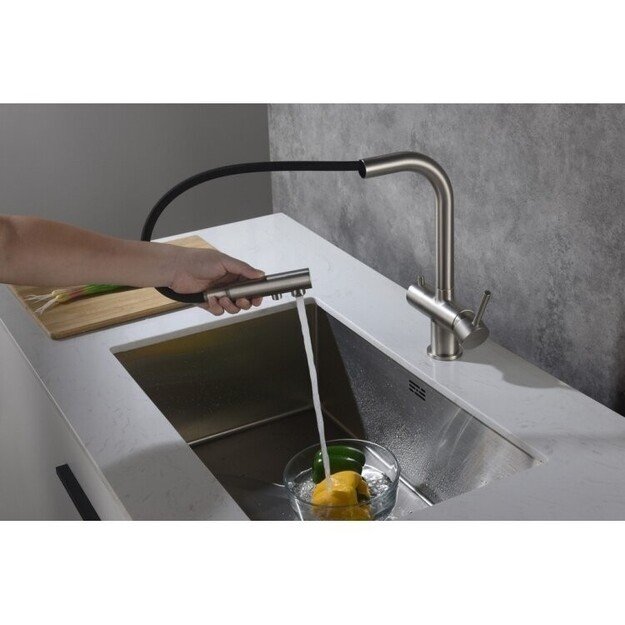 Virtuvinis mai&scaron;ytuvas su i&scaron;traukiama žarna ir jungtimi filtrui Blue Water APALA, 5901730616248 nerūd