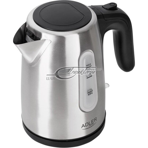 Kettle electric Adler AD 1273 (1200W 1l, silver color)