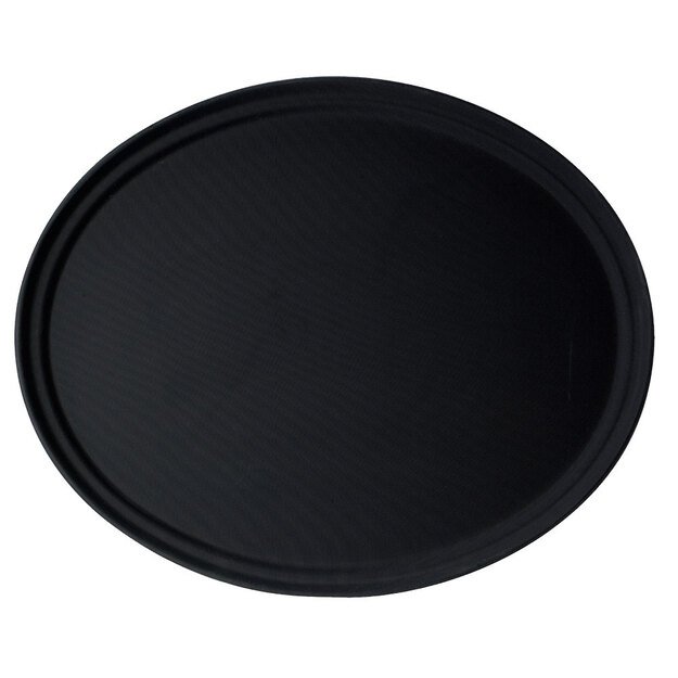 Non-slip tray, 68.5x56 cm, oval, black, Camtread