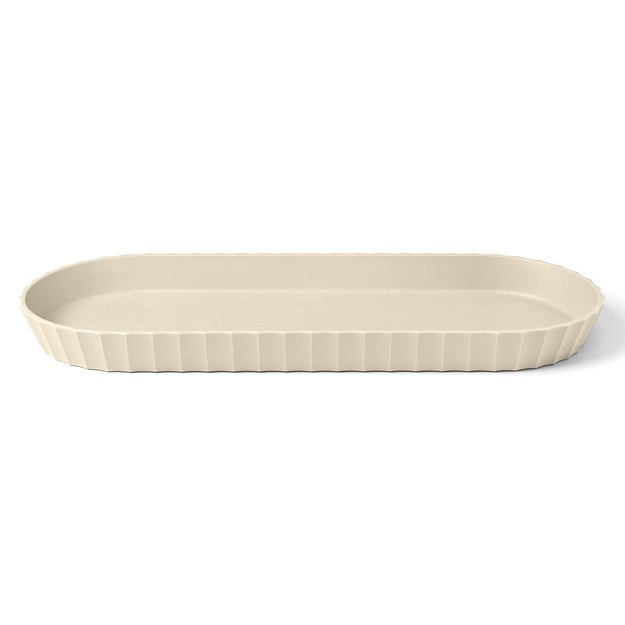 Platter, 37.5x15 cm, cream, Paestum Collection