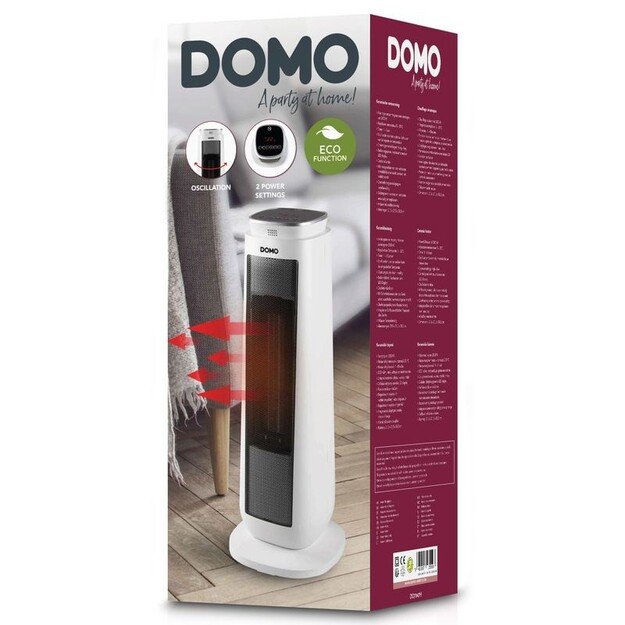 Heating tower Domo (DO7347H) with timer white 9