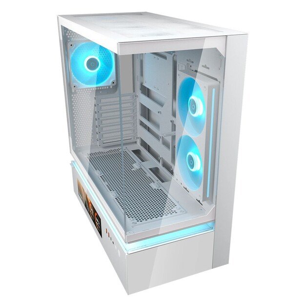 COUGAR Midi Tower Case, CFV235 Vision, ARGB, LCD Display, Glass, White