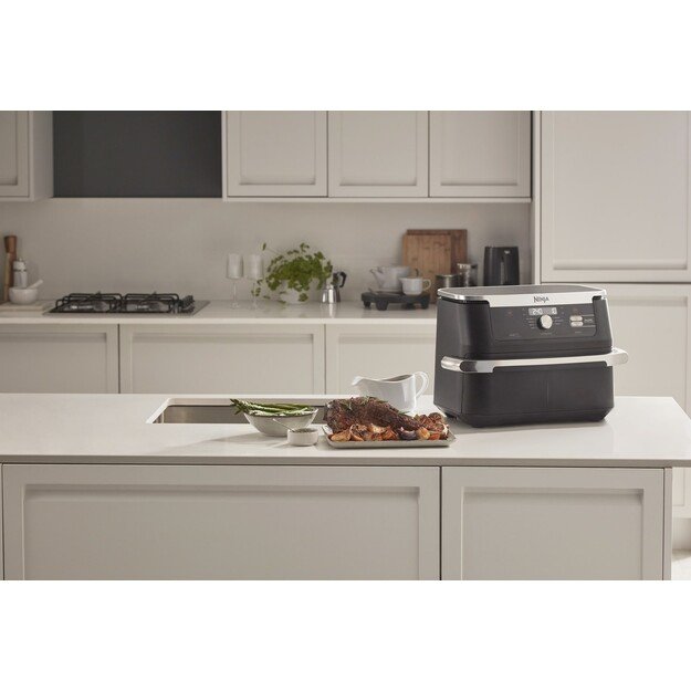 Ninja AF500EU fryer Double 10.4 L Stand-alone 2470 W Hot air fryer Black, Stainless steel 12