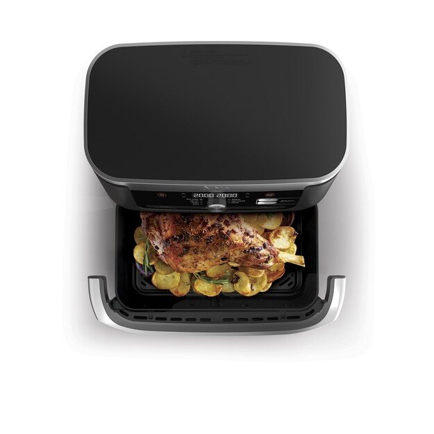 Ninja AF500EU fryer Double 10.4 L Stand-alone 2470 W Hot air fryer Black, Stainless steel 20