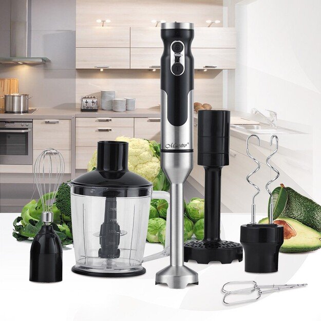 Maestro MR-567 blender Immersion blender 1000 W Black, Stainless steel