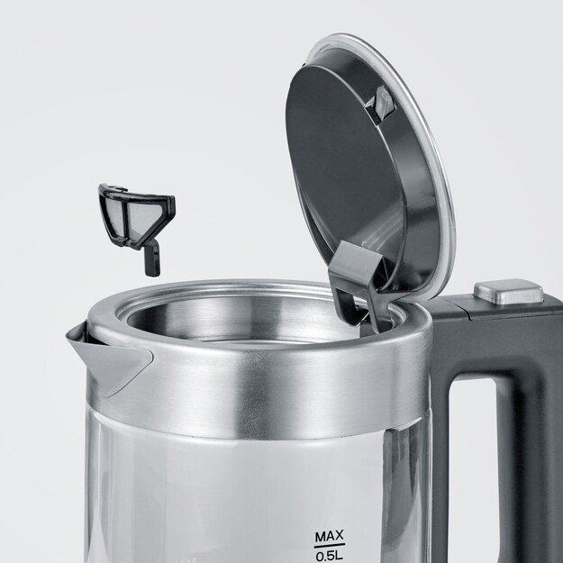 Severin WK 3472 electric kettle 0.5 L 1100 W Silver 1