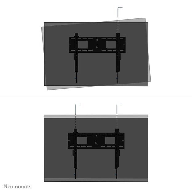 Neomounts Wall mount | WL30-750BL16 Heavy duty wall mount | Adjustable Height | 42-86   | Maximum weight (capacity) 125 kg | Bla