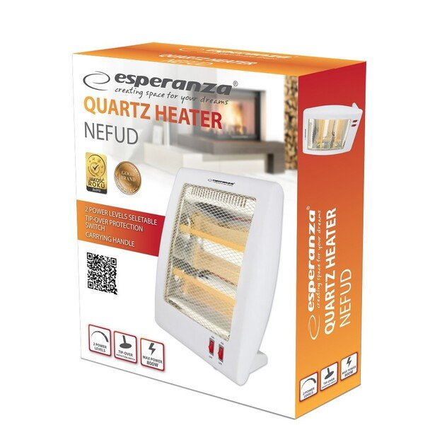 Esperanza EHH010 Electric quartz heater 400W/800W White 1
