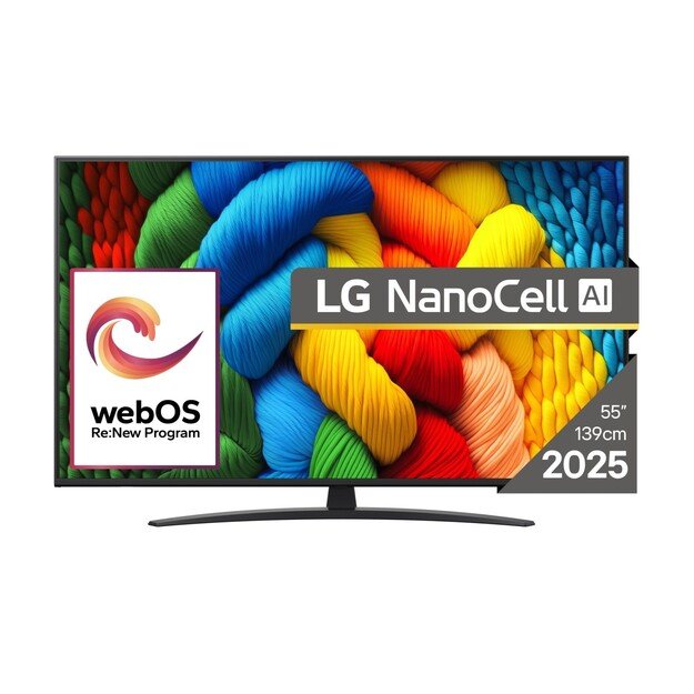 LG NanoCell AI 55NANO81A3A TV 139.7 cm (55 ) 4K Ultra HD Smart TV Wi-Fi Black