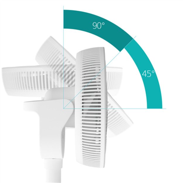 Duux Fan | Whisper Flex 2 | Stand Fan | 2-21.5 W | Diameter 34 cm | Number of speeds 30 | Oscillation | Remote control | White