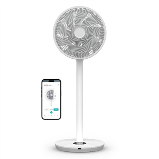Duux Fan | Whisper Flex 2 | Stand Fan | 2-21.5 W | Diameter 34 cm | Number of speeds 30 | Oscillation | Remote control | White