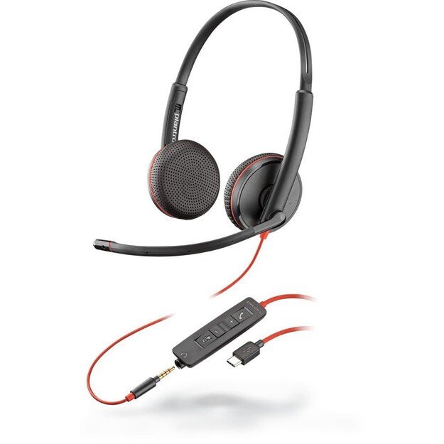Poly Blackwire 3225 Stereo USB-C +USB-A +3,5mm