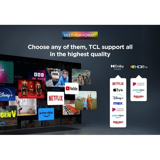 TCL P7K 43P7K TV 109.2 cm (43 ) 4K Ultra HD Smart TV Wi-Fi Metallic 430 cd/m&sup2;