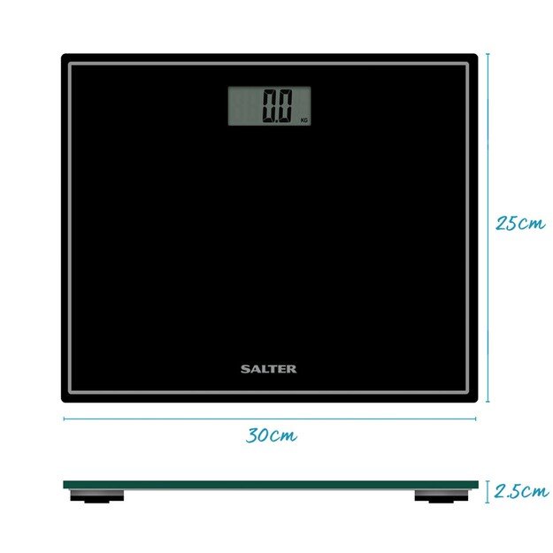 Salter 9207 BCFEU12  Compact Electronic Bathroom Scale - Black