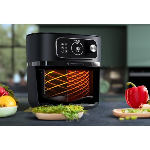 Philips XXL Airfryer | HD9876/90 Ovi | Power 2200 W | Capacity 8.3 L | Black