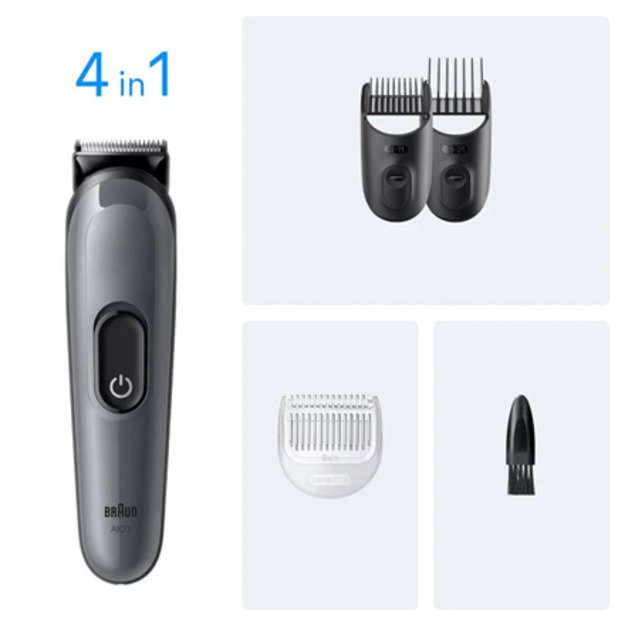 Braun 4-in-1 Grooming Kit | All-in-One Series 3 AIO3500 | Cordless | Number of length steps 14 | Black 2