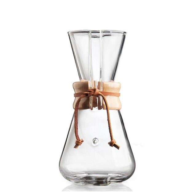 Klasikinis kavos aparatas + 3 &bdquo;Chemex&ldquo; puodeliai