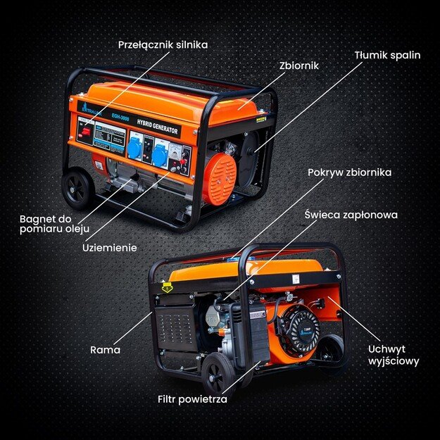 Extralink Power generator EGH-3000 hybrid, 3kW 1F