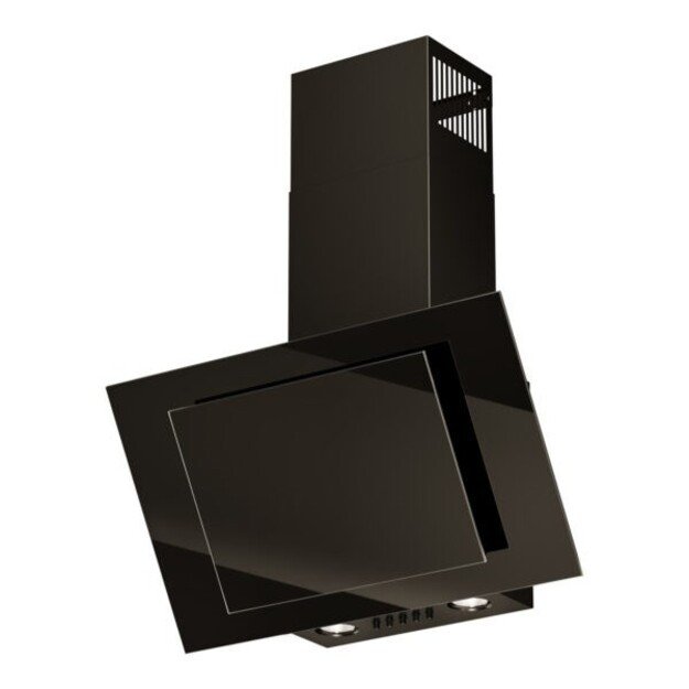 Vertical Eco Duo Glass Wall-mounted chimney hood Black 3