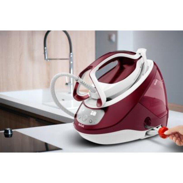 Tefal GV9220 steam ironing station 2600 W Durilium AirGlide Autoclean soleplate Burgundy, White 6