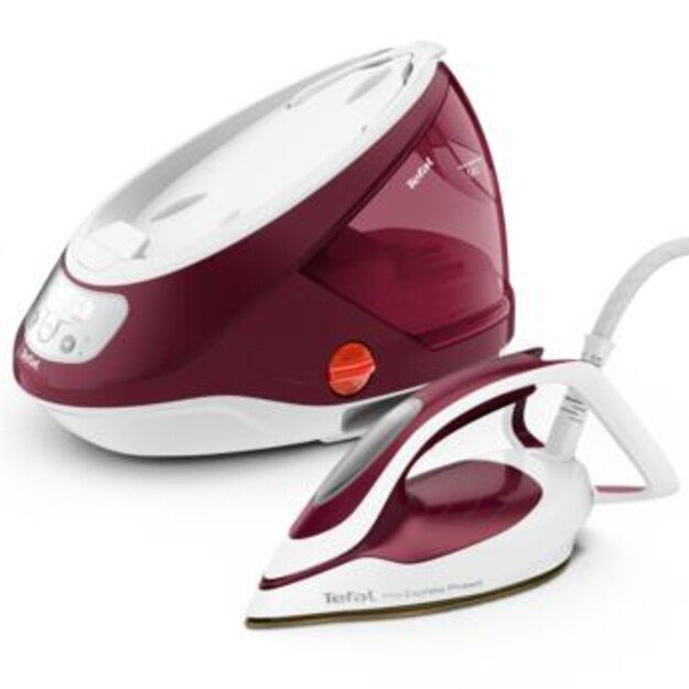 Tefal GV9220 steam ironing station 2600 W Durilium AirGlide Autoclean soleplate Burgundy, White 3