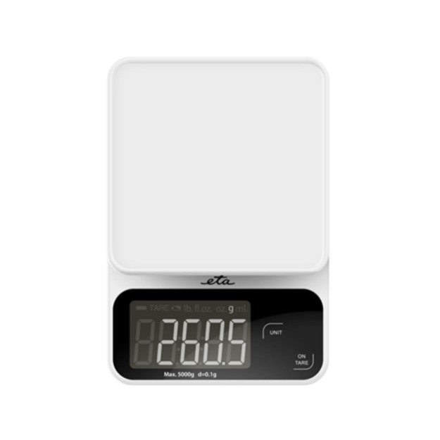 ETA Kitchen Scale | Popi 677090000 | Maximum weight (capacity) 5 kg | Graduation 1 g | Display type LCD | White 3