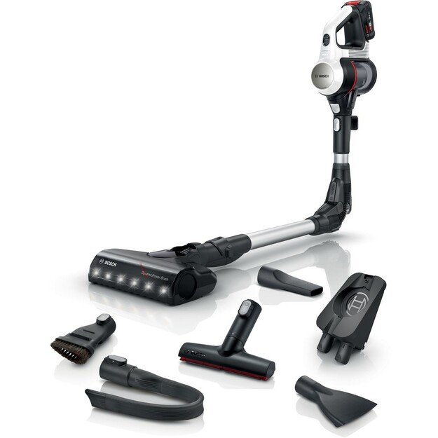 Bosch BSS711W stick vacuum/electric broom Battery Dry Bagless 0.3 L Black, Silver, White