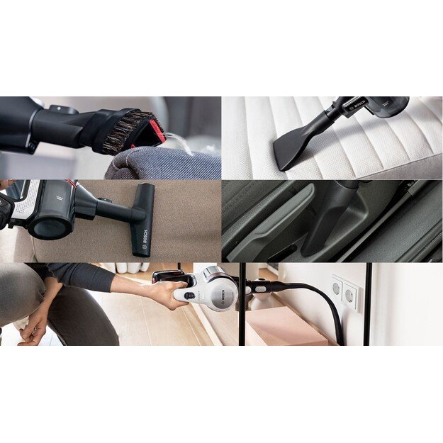 Bosch BSS711W stick vacuum/electric broom Battery Dry Bagless 0.3 L Black, Silver, White 9