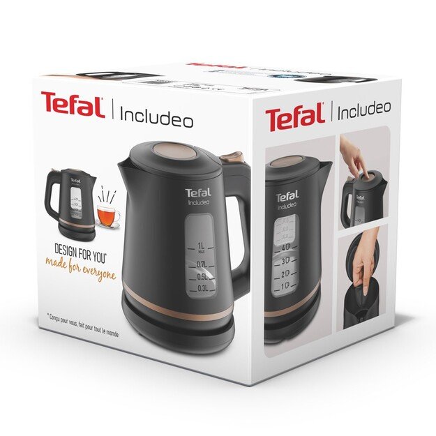 Tefal Includeo KI533811 electric kettle 1 L 2400 W Black