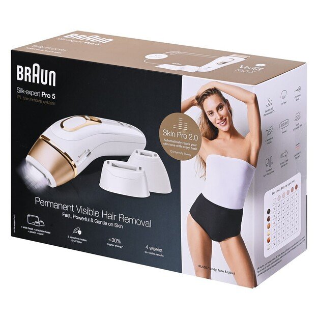 Braun Silk-expert Pro Silk&middot;expert Pro 5 PL5267 Intense pulsed light (IPL) Gold, White