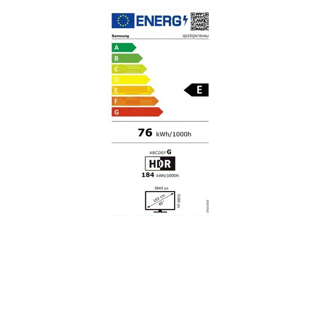 Samsung QE65QN70H 165.1 cm (65 ) 4K Ultra HD Smart TV Wi-Fi Black