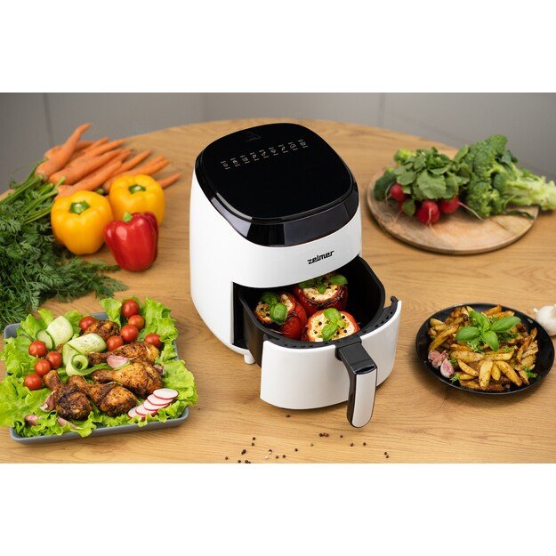 Zelmer ZAF3551W fryer Single 3.5 L Stand-alone 1200 W Low fat fryer Black, White 2