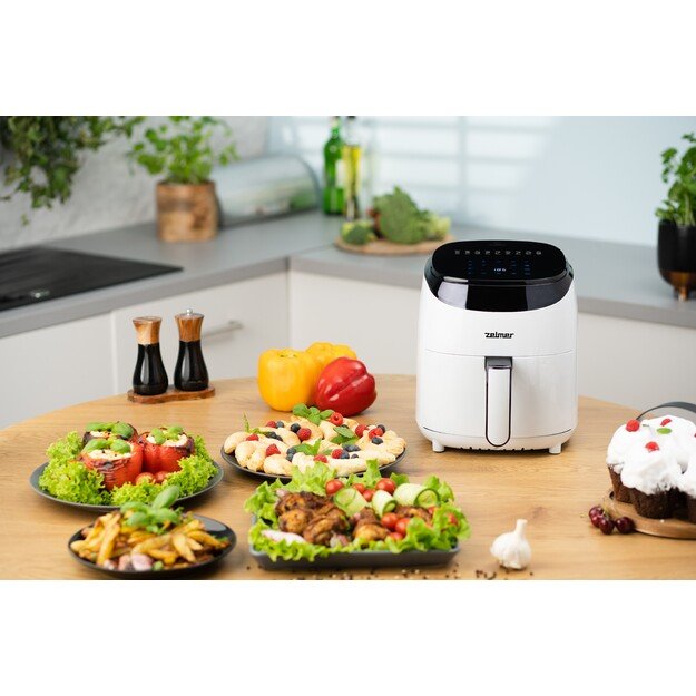 Zelmer ZAF3551W fryer Single 3.5 L Stand-alone 1200 W Low fat fryer Black, White 4