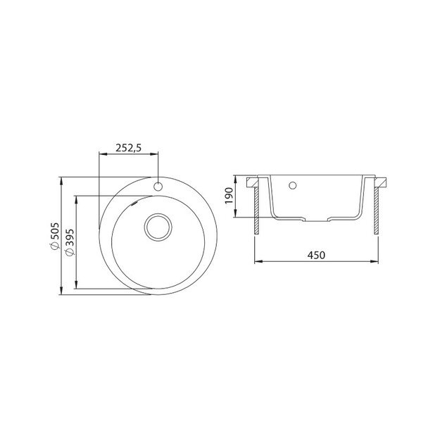 Komplektas: virtuvės plautuvė, mai&scaron;ytuvas ir lentelė HELIKA SR100-114W+5523E2-001+SR-416.300 (sapele 5